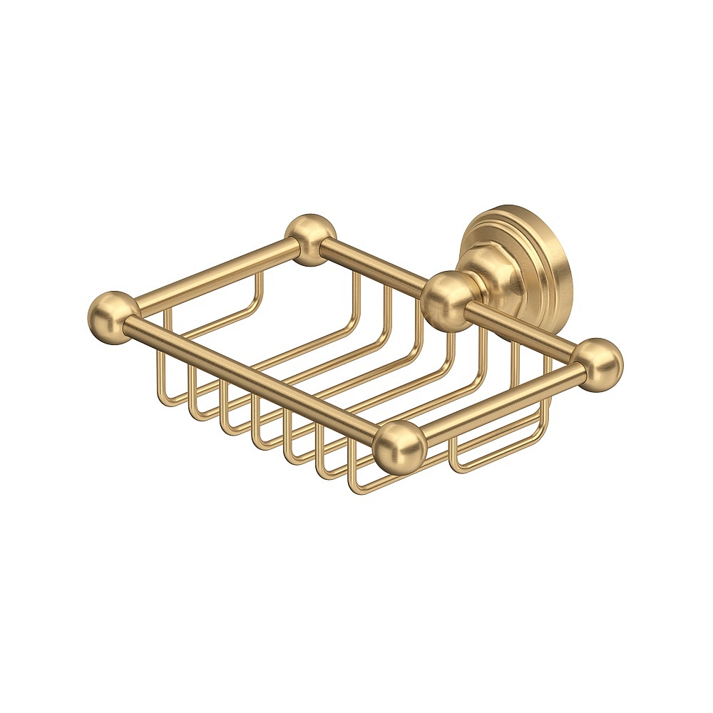 Perrin & Rowe U.6967SEG Wall Mounted Soap Basket - Satin English Gold