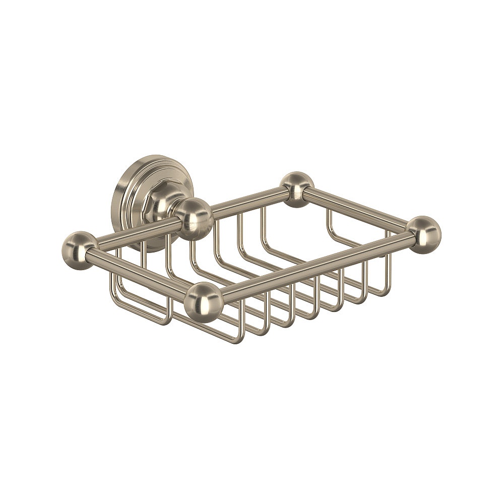 Perrin & Rowe U.6967STN Wall Mounted Soap Basket - Satin Nickel