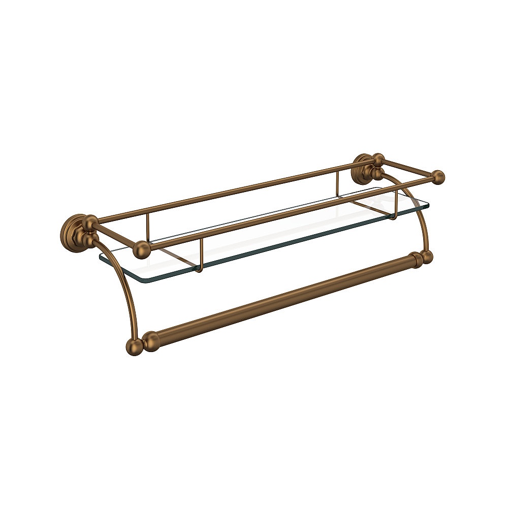 Perrin & Rowe U.6975EB Wall Mount Glass Vanity Shelf - English Bronze