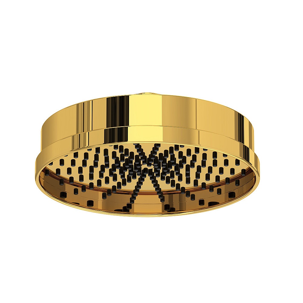 Perrin & Rowe U.80126RS1ULB 8" Rain Showerhead - Unlacquered Brass