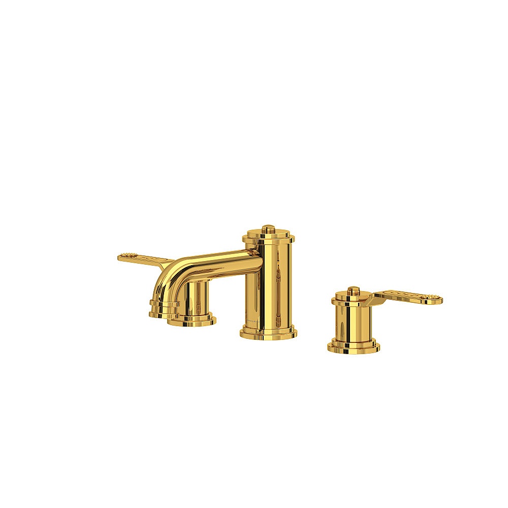 Perrin & Rowe U.AR08LD3HTULB Armstrong™ Widespread Lavatory Faucet With Low Spout - Unlacquered Brass