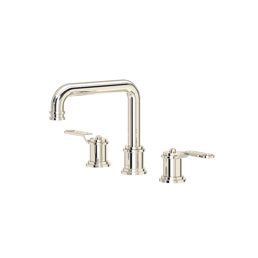 Perrin & Rowe U.AR09D3HTPN Armstrong™ Widespread Lavatory Faucet With U-Spout - Polished Nickel