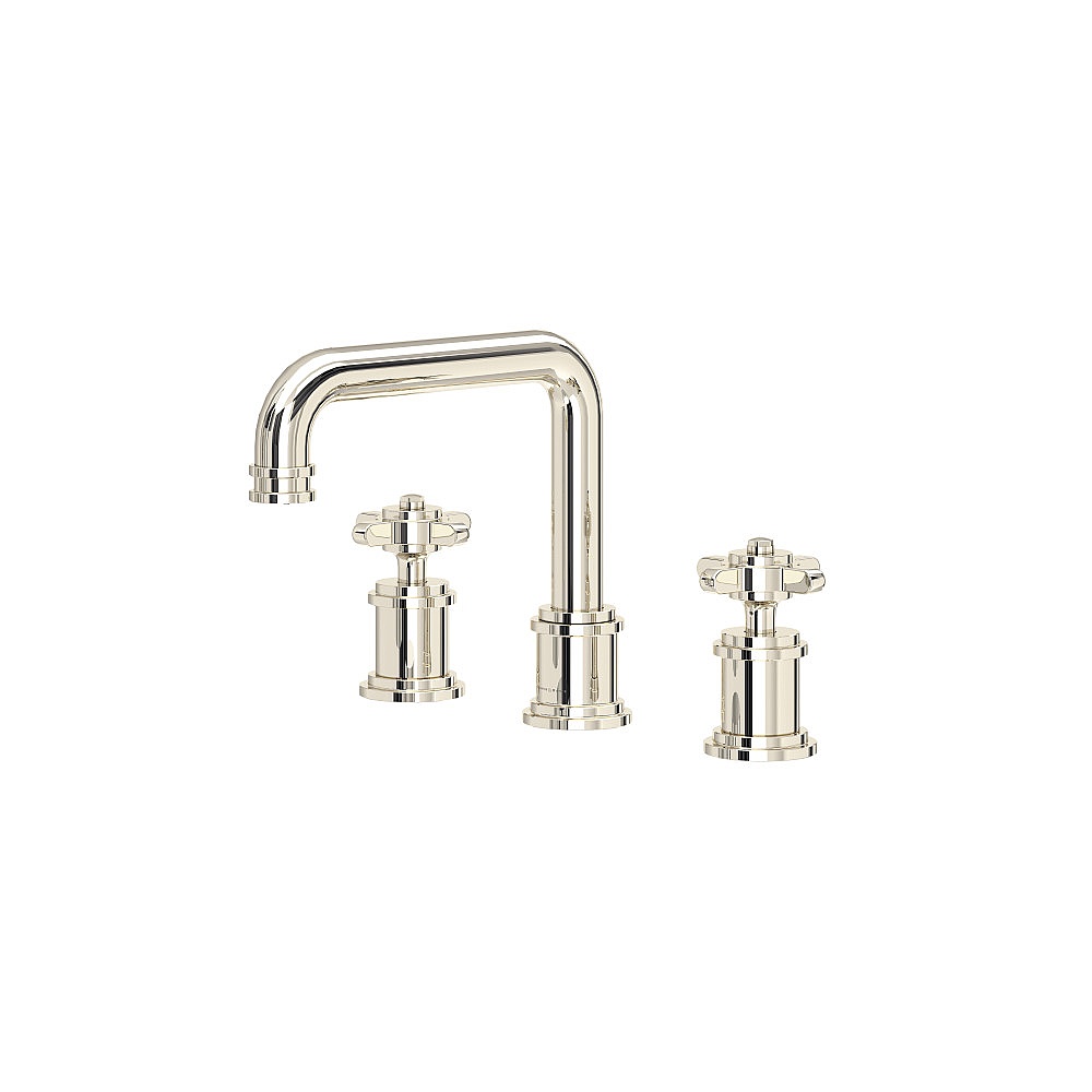 Perrin & Rowe U.AR09D3XMPN Armstrong™ Widespread Lavatory Faucet With U-Spout - Polished Nickel