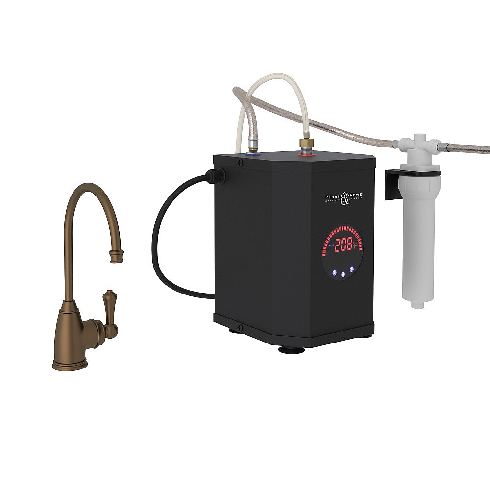 Perrin & Rowe U.KIT1307LS-EB-2 Georgian Era™ Hot Water Dispenser, Tank And Filter Kit - English Bronze