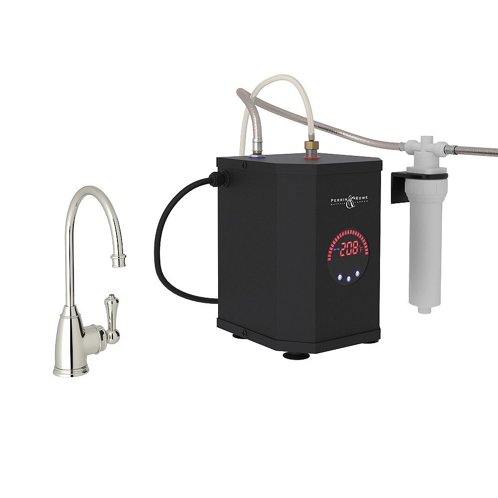 Perrin & Rowe U.KIT1307LS-PN-2 Georgian Era™ Hot Water Dispenser, Tank And Filter Kit - Polished Nickel