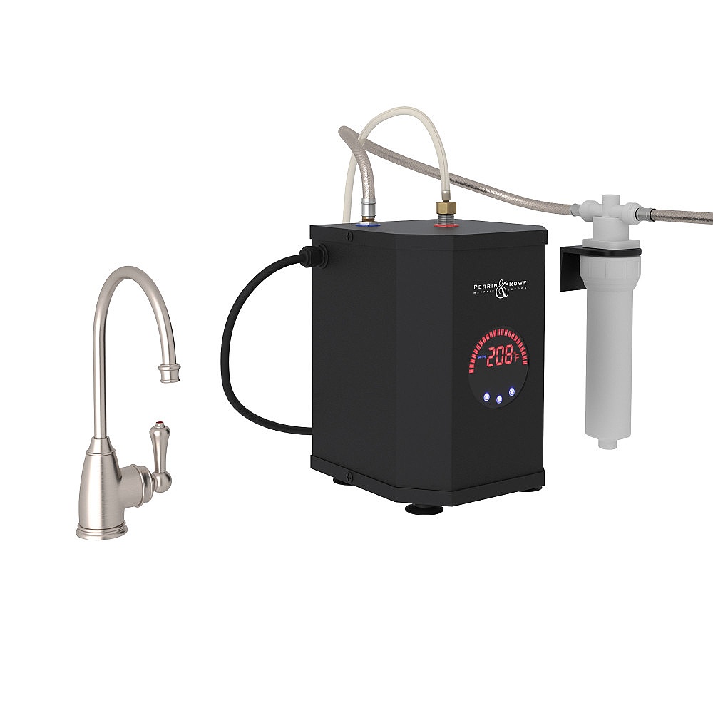 Perrin & Rowe U.KIT1307LS-STN-2 Georgian Era™ Hot Water Dispenser, Tank And Filter Kit - Satin Nickel