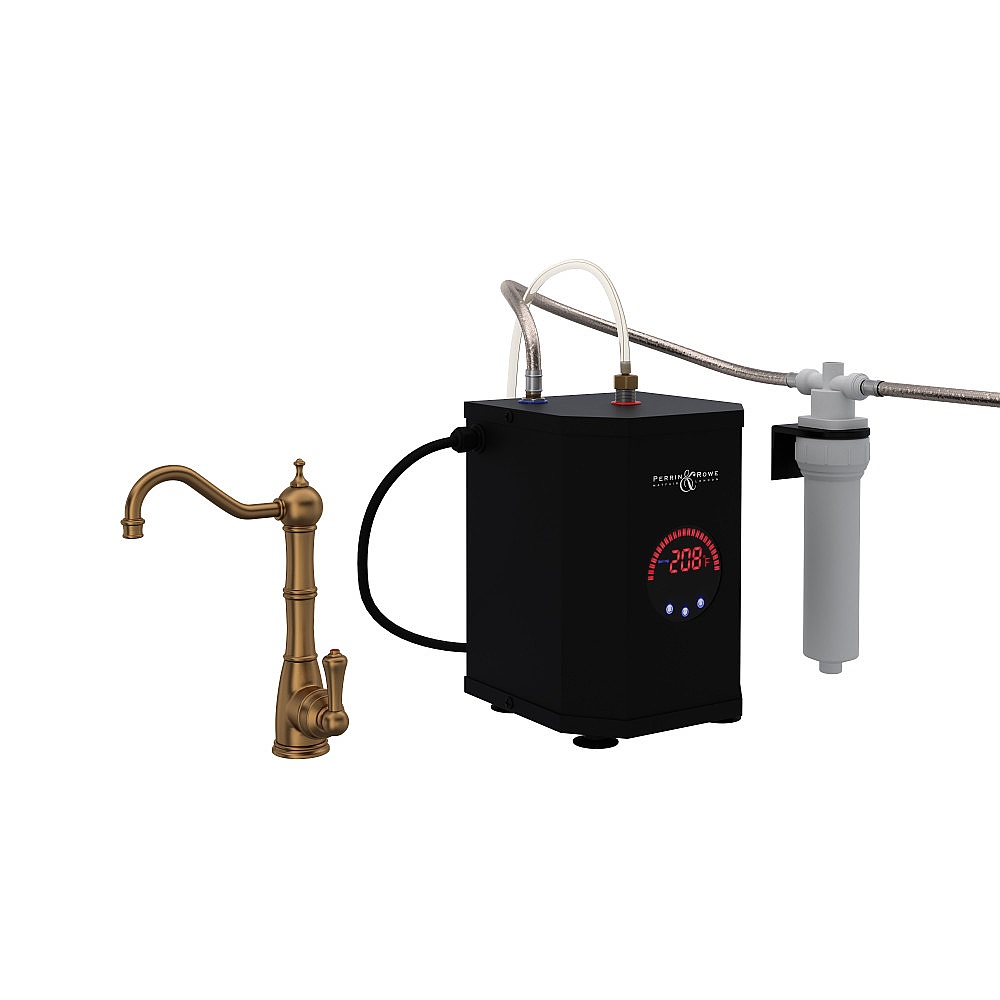Perrin & Rowe U.KIT1323LS-EB-2 Edwardian™ Hot Water Dispenser, Tank And Filter Kit - English Bronze