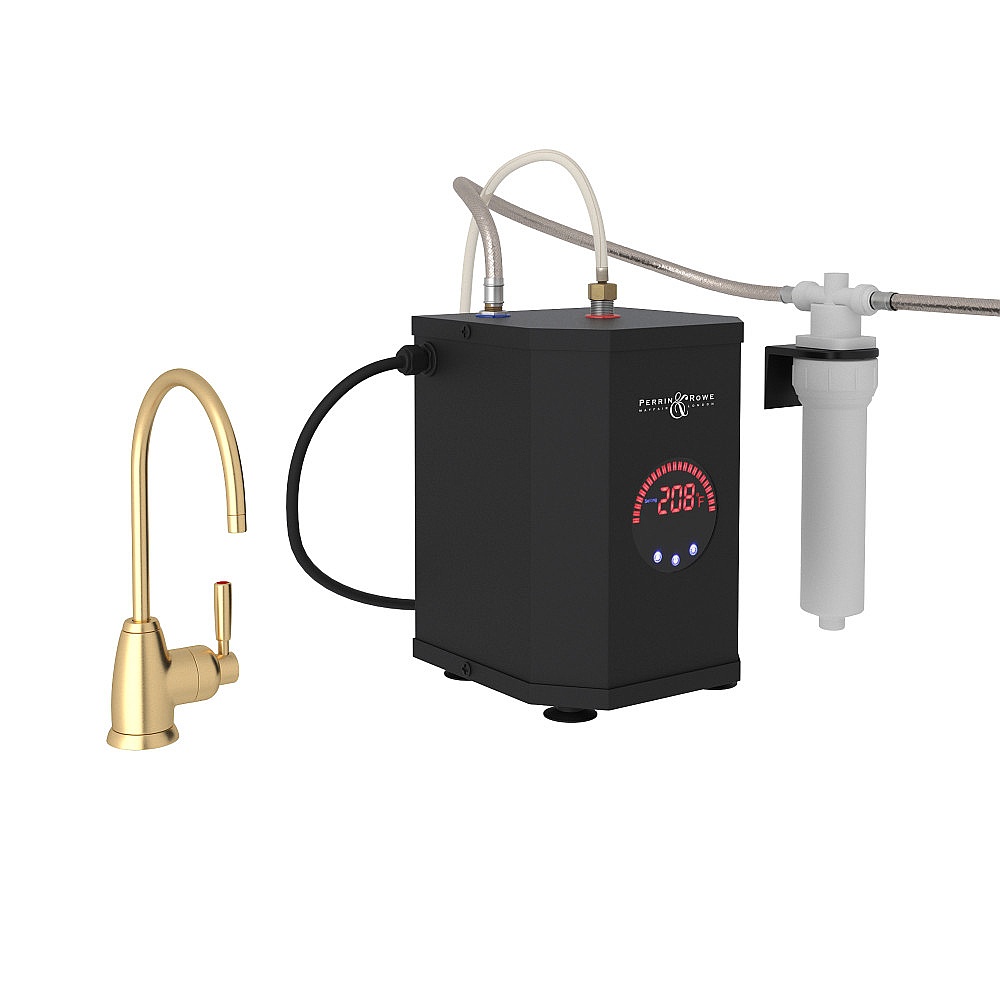 Perrin & Rowe U.KIT1347LS-SEG-2 Holborn™ Hot Water Dispenser, Tank And Filter Kit - Satin English Gold
