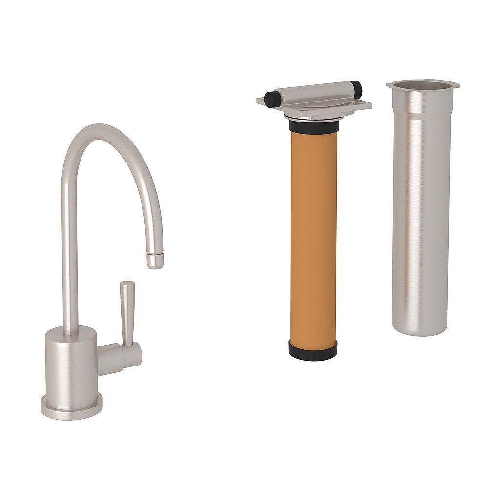 Perrin & Rowe U.KIT1601L-STN-2 Holborn™ Filter Kitchen Faucet Kit - Satin Nickel