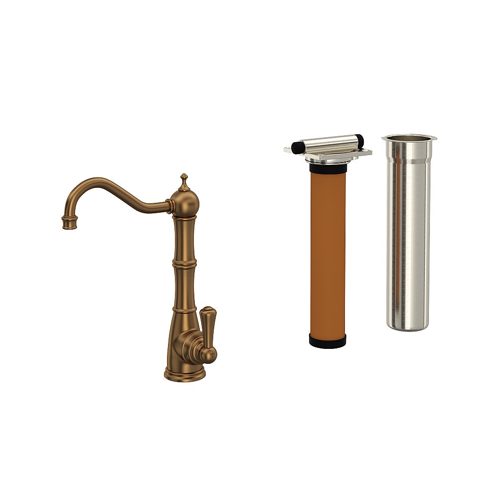 Perrin & Rowe U.KIT1621L-EB-2 Edwardian™ Filter Kitchen Faucet Kit - English Bronze