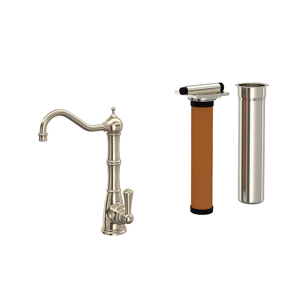 Perrin & Rowe U.KIT1621L-STN-2 Edwardian™ Filter Kitchen Faucet Kit - Satin Nickel