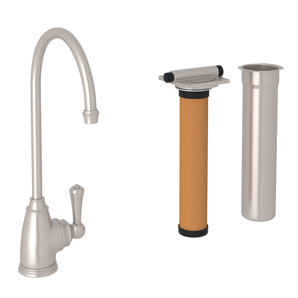 Perrin & Rowe U.KIT1625L-STN-2 Georgian Era™ Filter Kitchen Faucet Kit - Satin Nickel