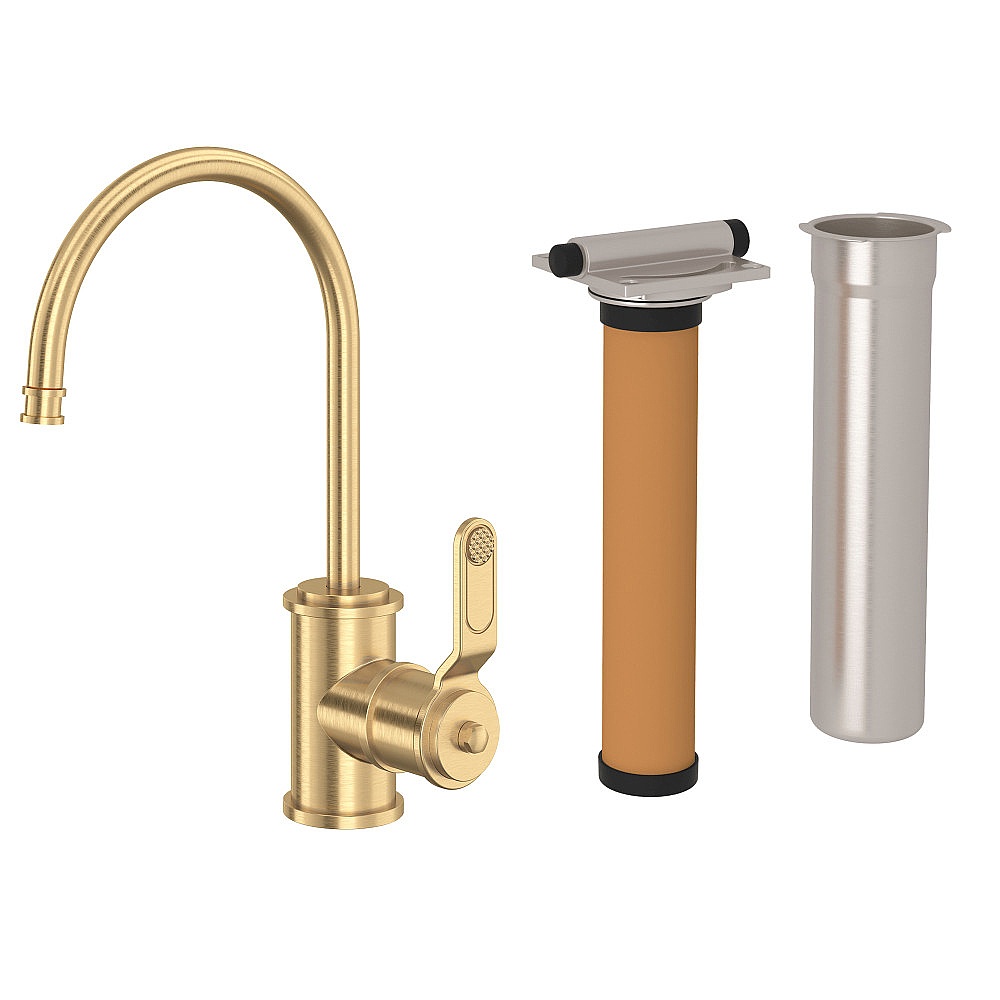 Perrin & Rowe U.KIT1633HT-SEG-2 Armstrong™ Filter Kitchen Faucet Kit - Satin English Gold