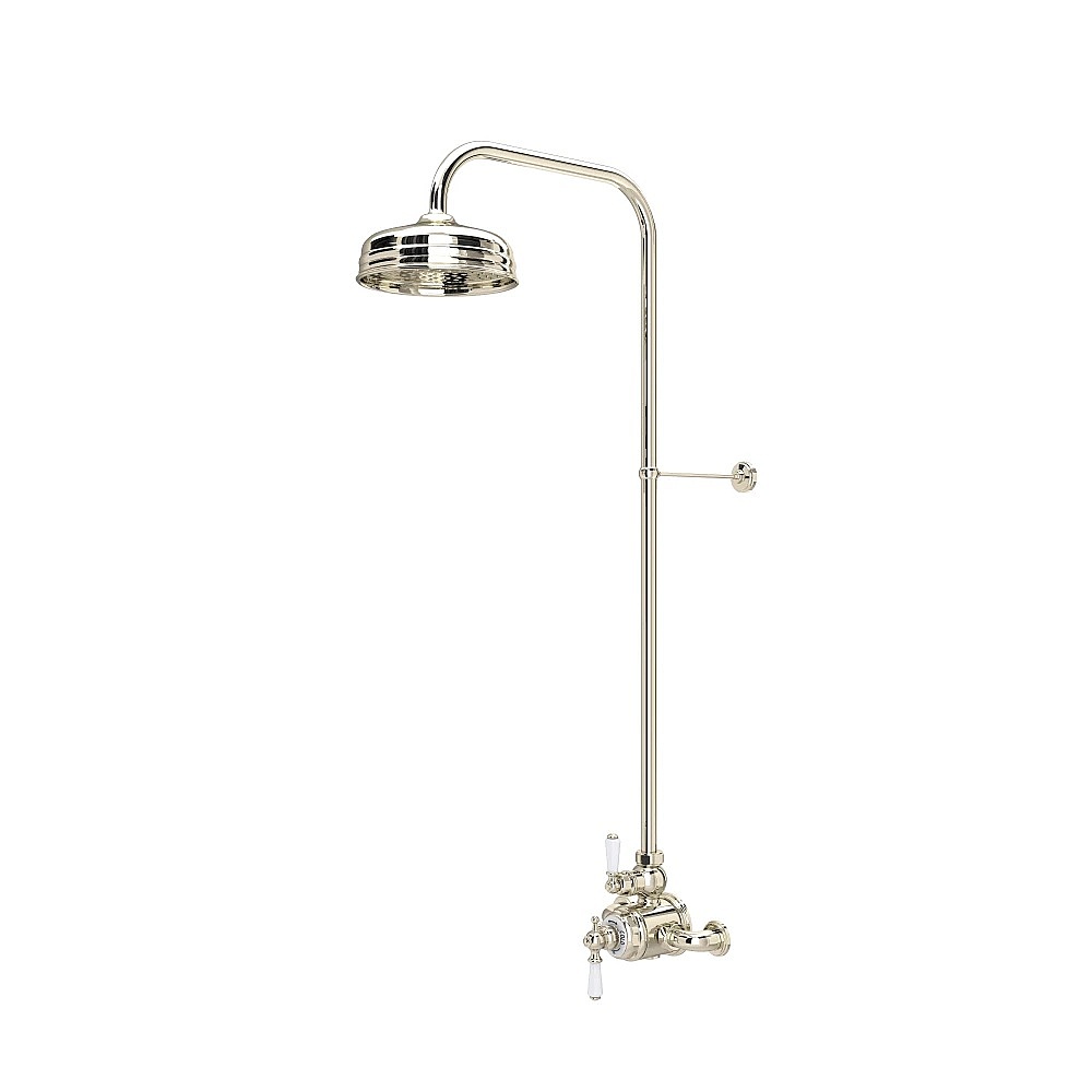 Perrin & Rowe U.KIT2L-PN Edwardian™ 3/4" Exposed Wall Mount Thermostatic Shower System - Polished Nickel