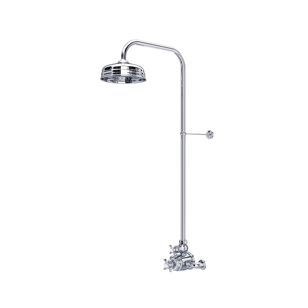 Perrin & Rowe U.KIT2X-APC Edwardian™ 3/4" Exposed Wall Mount Thermostatic Shower System - Polished Chrome