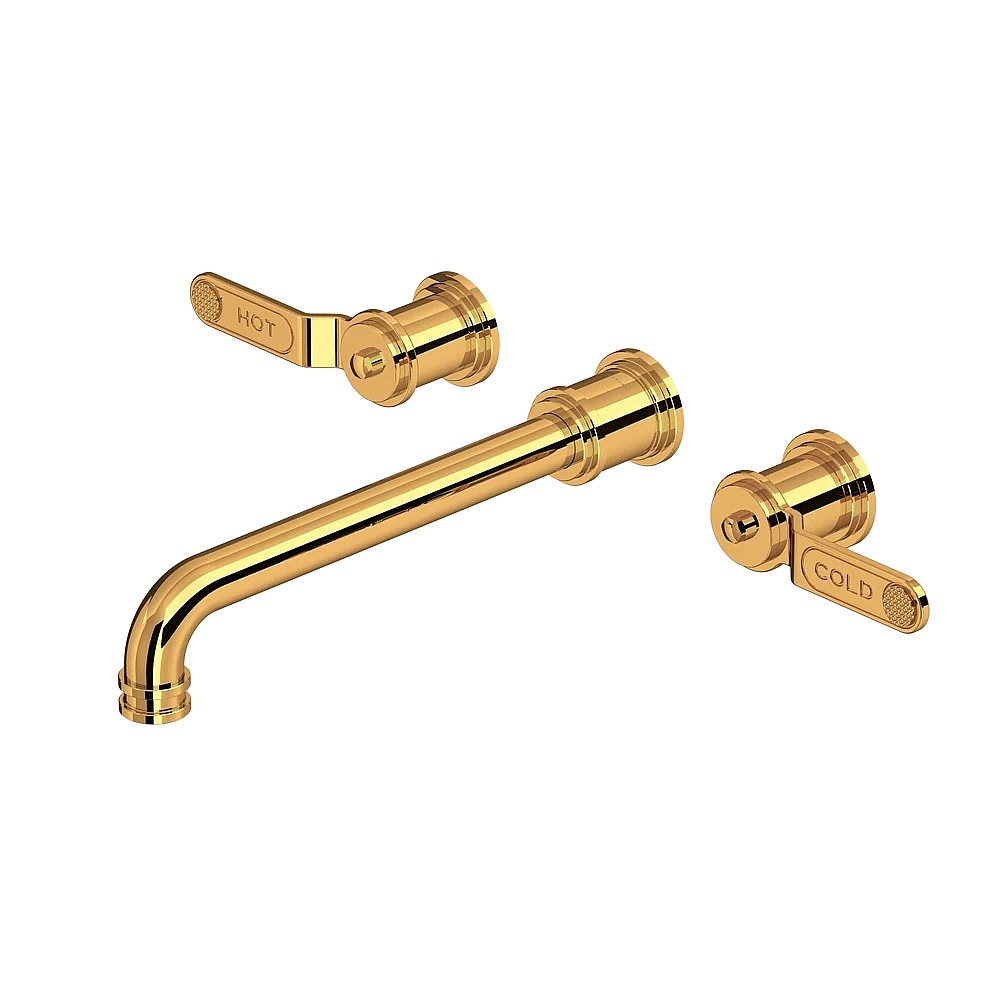 Perrin & Rowe U.TAR06W3HTEG Armstrong™ Wall Mount Tub Filler Trim - English Gold