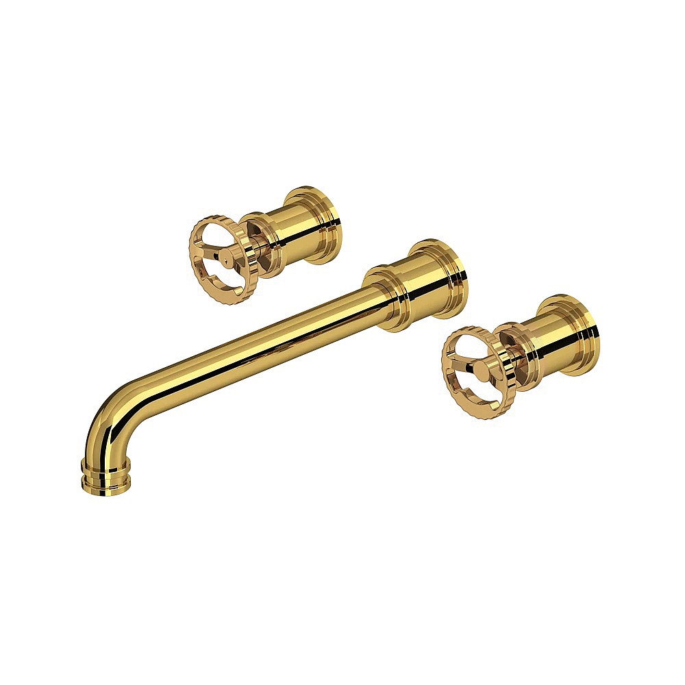 Perrin & Rowe U.TAR06W3IWULB Armstrong™ Wall Mount Tub Filler Trim - Unlacquered Brass