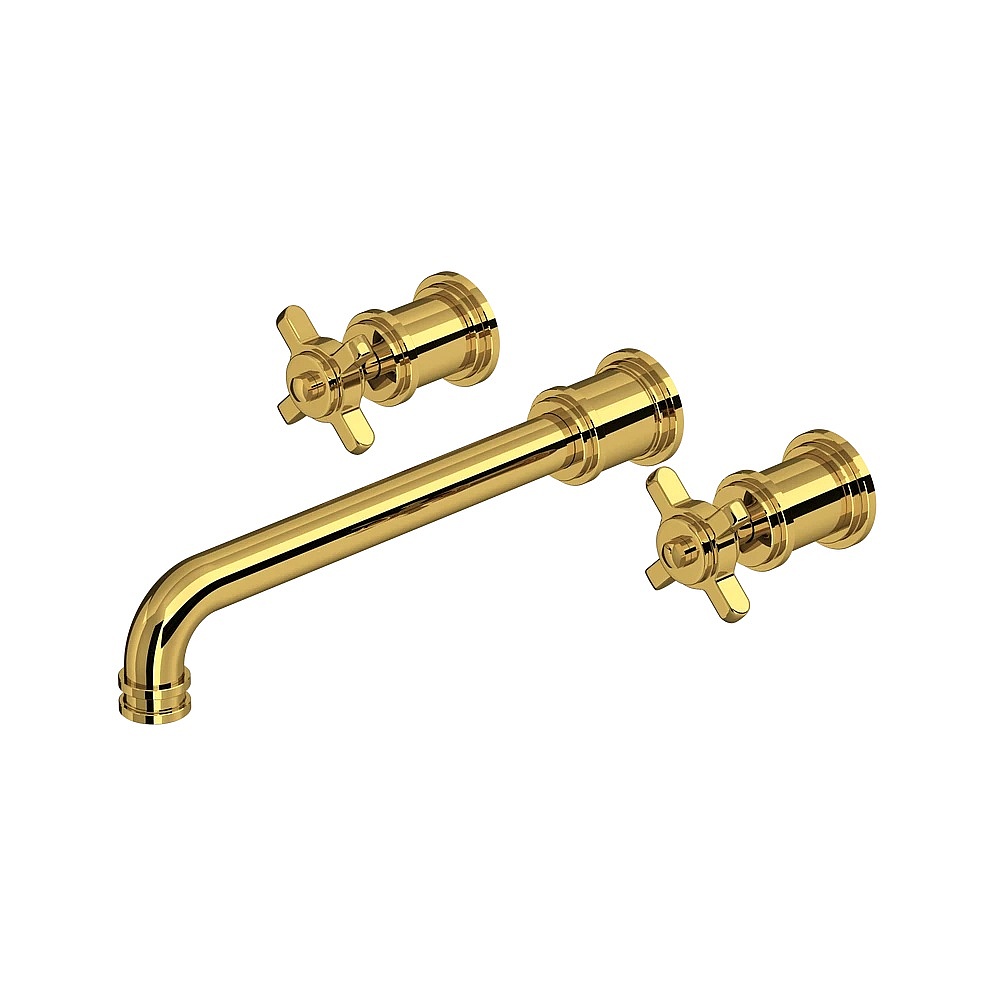 Perrin & Rowe U.TAR06W3XMULB Armstrong™ Wall Mount Tub Filler Trim - Unlacquered Brass