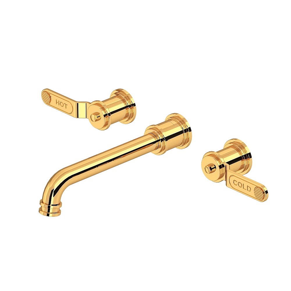 Perrin & Rowe U.TAR08W3HTEG Armstrong™ Wall Mount Lavatory Faucet Trim - English Gold