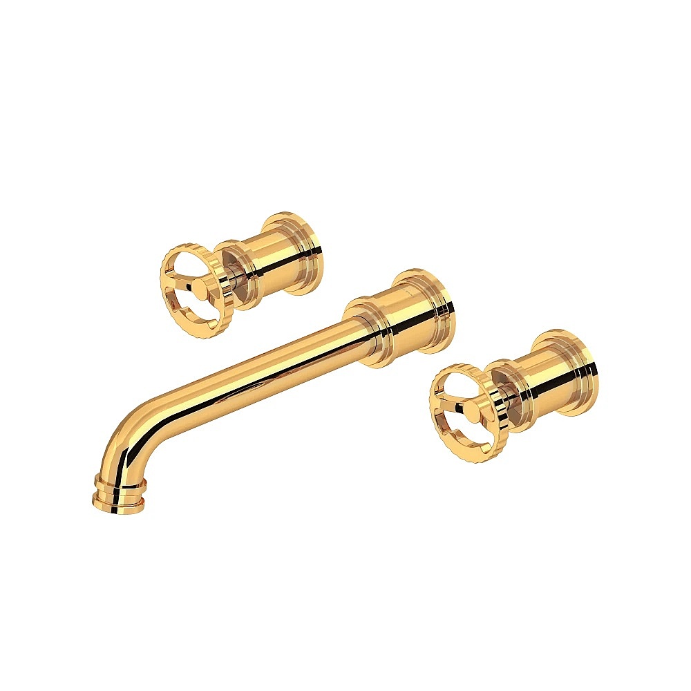 Perrin & Rowe U.TAR08W3IWEG Armstrong™ Wall Mount Lavatory Faucet Trim - English Gold
