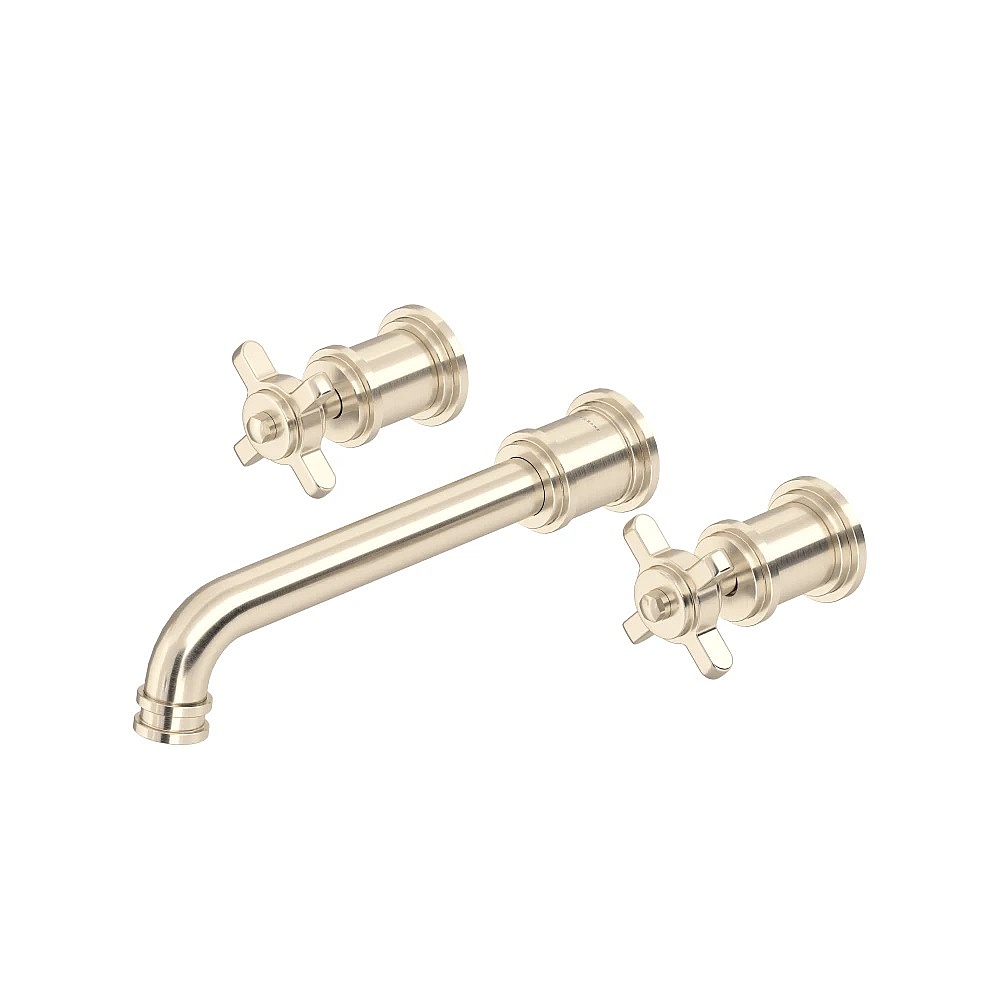Perrin & Rowe U.TAR08W3XMSTN Armstrong™ Wall Mount Lavatory Faucet Trim - Satin Nickel