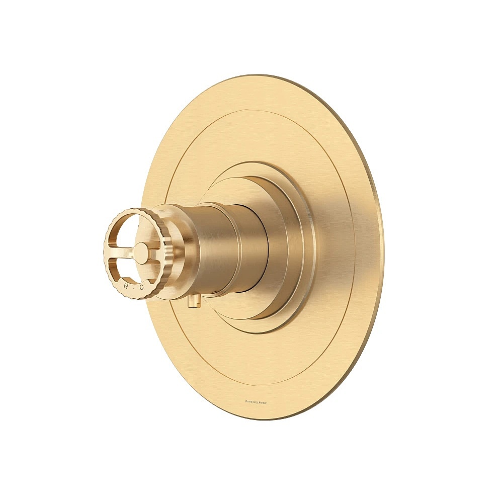 Perrin & Rowe U.TAR13W1IWSEG Armstrong™ 3/4" Thermostatic Trim Without Volume Control - Satin English Gold