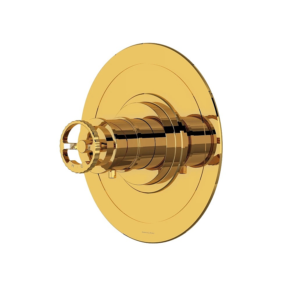 Perrin & Rowe U.TAR13W1IWULB Armstrong™ 3/4" Thermostatic Trim Without Volume Control - Unlacquered Brass