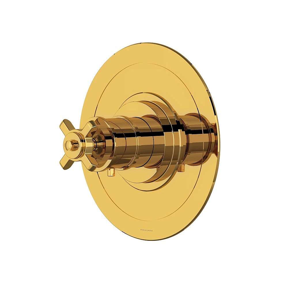 Perrin & Rowe U.TAR13W1XMULB Armstrong™ 3/4" Thermostatic Trim Without Volume Control - Unlacquered Brass