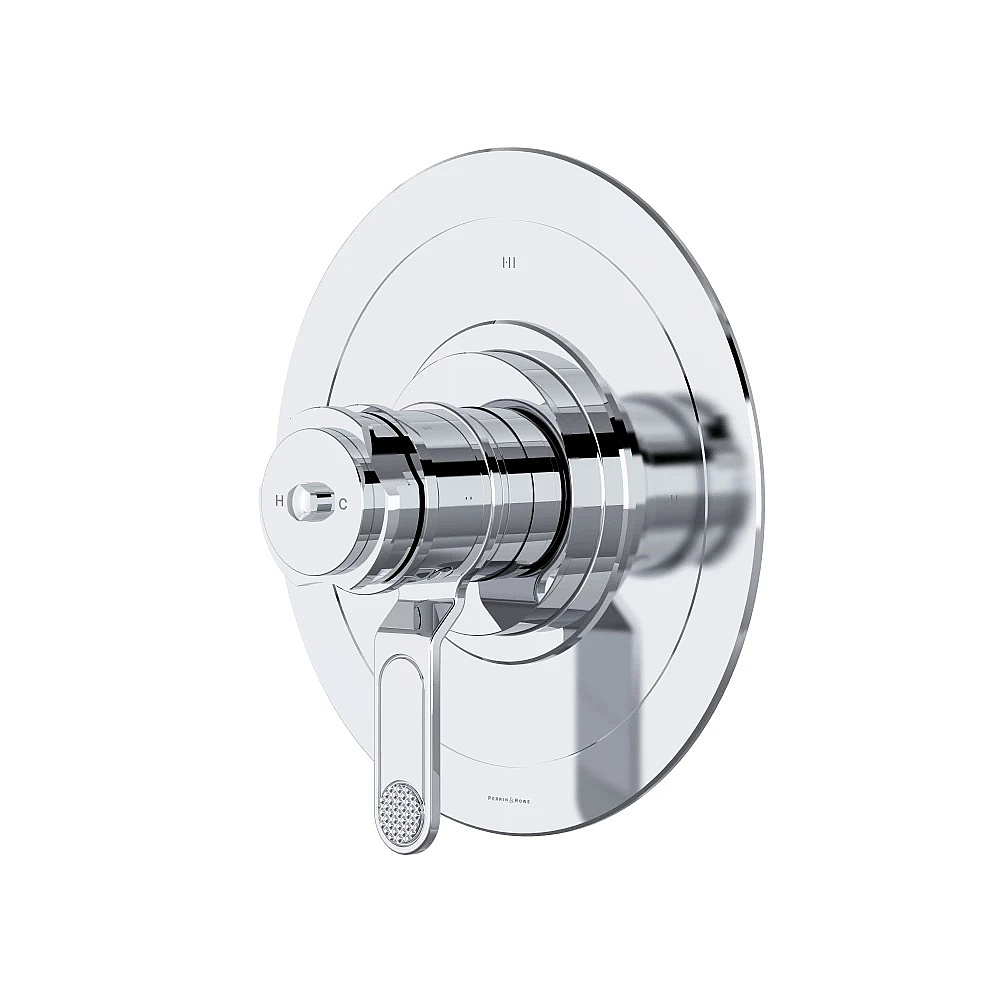 Perrin & Rowe U.TAR23W1IWAPC Armstrong™ 1/2" Therm & Pressure Balance Trim With 3 Functions - Polished Chrome
