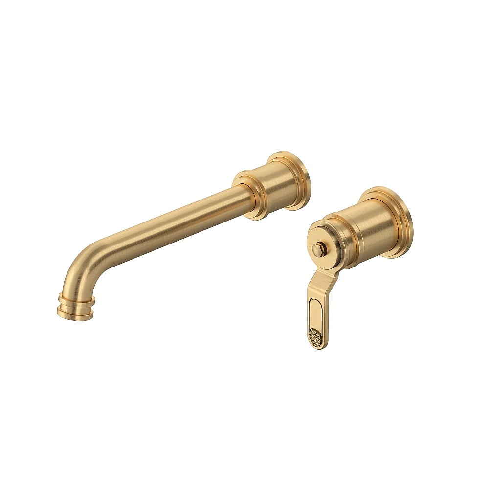 Perrin & Rowe U.TAR360HTSEG Armstrong Wall Mount Lavatory Faucet Trim - Satin English Gold