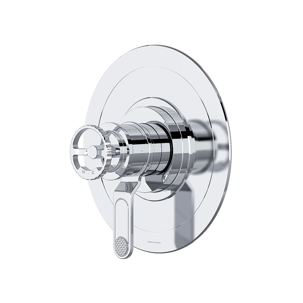 Perrin & Rowe U.TAR44W1IWAPC Armstrong™ 1/2" Therm & Pressure Balance Trim With 2 Functions - Polished Chrome