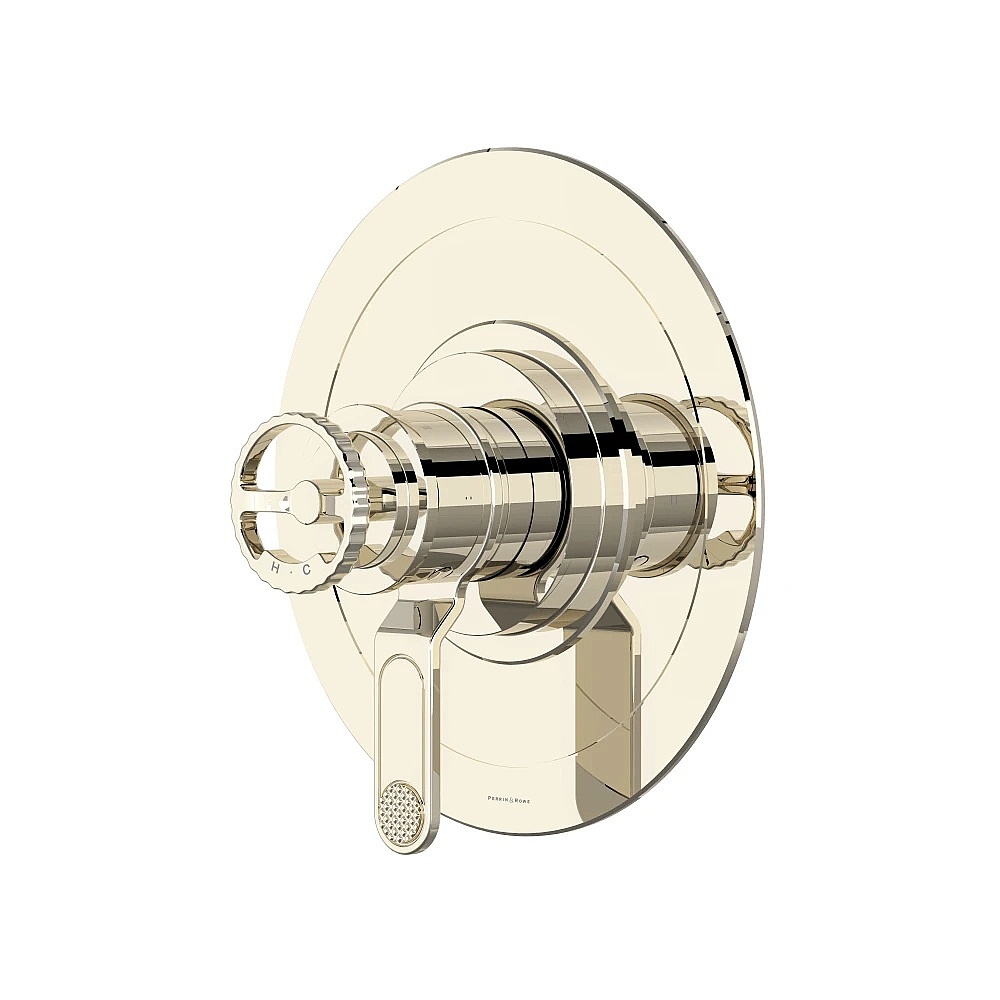 Perrin & Rowe U.TAR44W1IWPN Armstrong™ 1/2" Therm & Pressure Balance Trim With 2 Functions - Polished Nickel