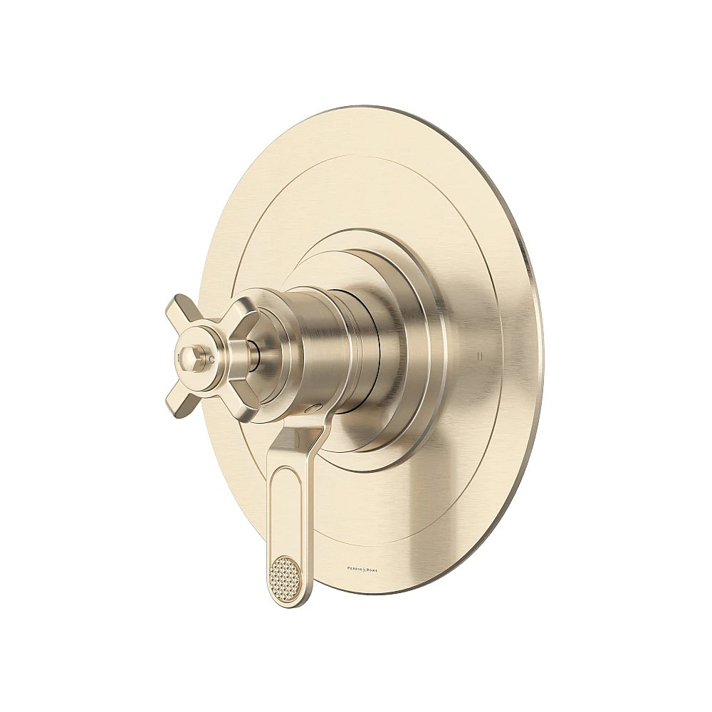 Perrin & Rowe U.TAR44W1XMSTN Armstrong™ 1/2" Therm & Pressure Balance Trim With 2 Functions - Satin Nickel