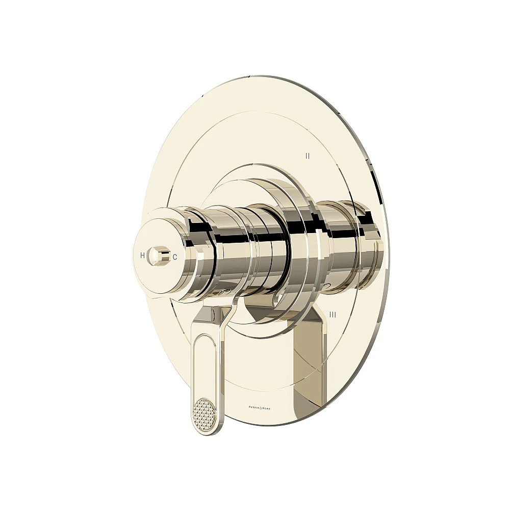 Perrin & Rowe U.TAR47W1DWPN Armstrong™ 1/2" Therm & Pressure Balance Trim With 3 Functions - Polished Nickel