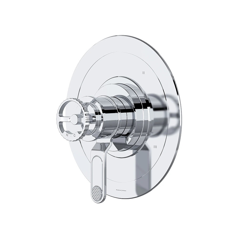 Perrin & Rowe U.TAR47W1IWAPC Armstrong™ 1/2" Therm & Pressure Balance Trim With 3 Functions - Polished Chrome