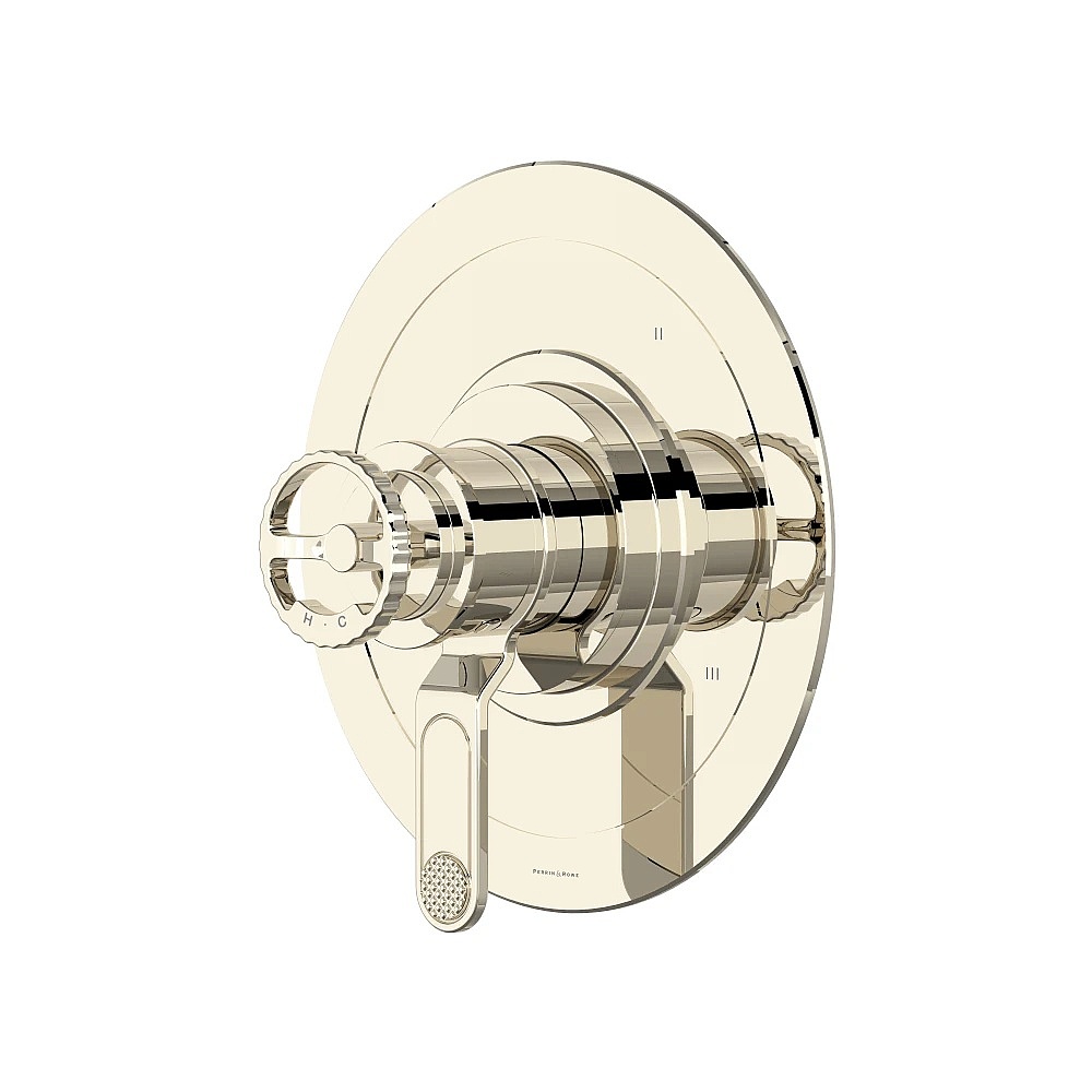 Perrin & Rowe U.TAR47W1IWPN Armstrong™ 1/2" Therm & Pressure Balance Trim With 3 Functions - Polished Nickel