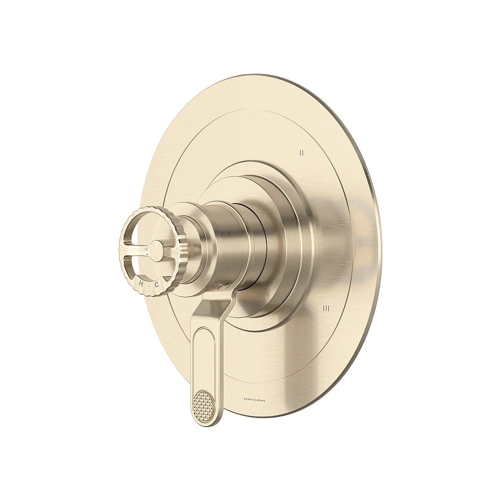 Perrin & Rowe U.TAR47W1IWSTN Armstrong™ 1/2" Therm & Pressure Balance Trim With 3 Functions - Satin Nickel