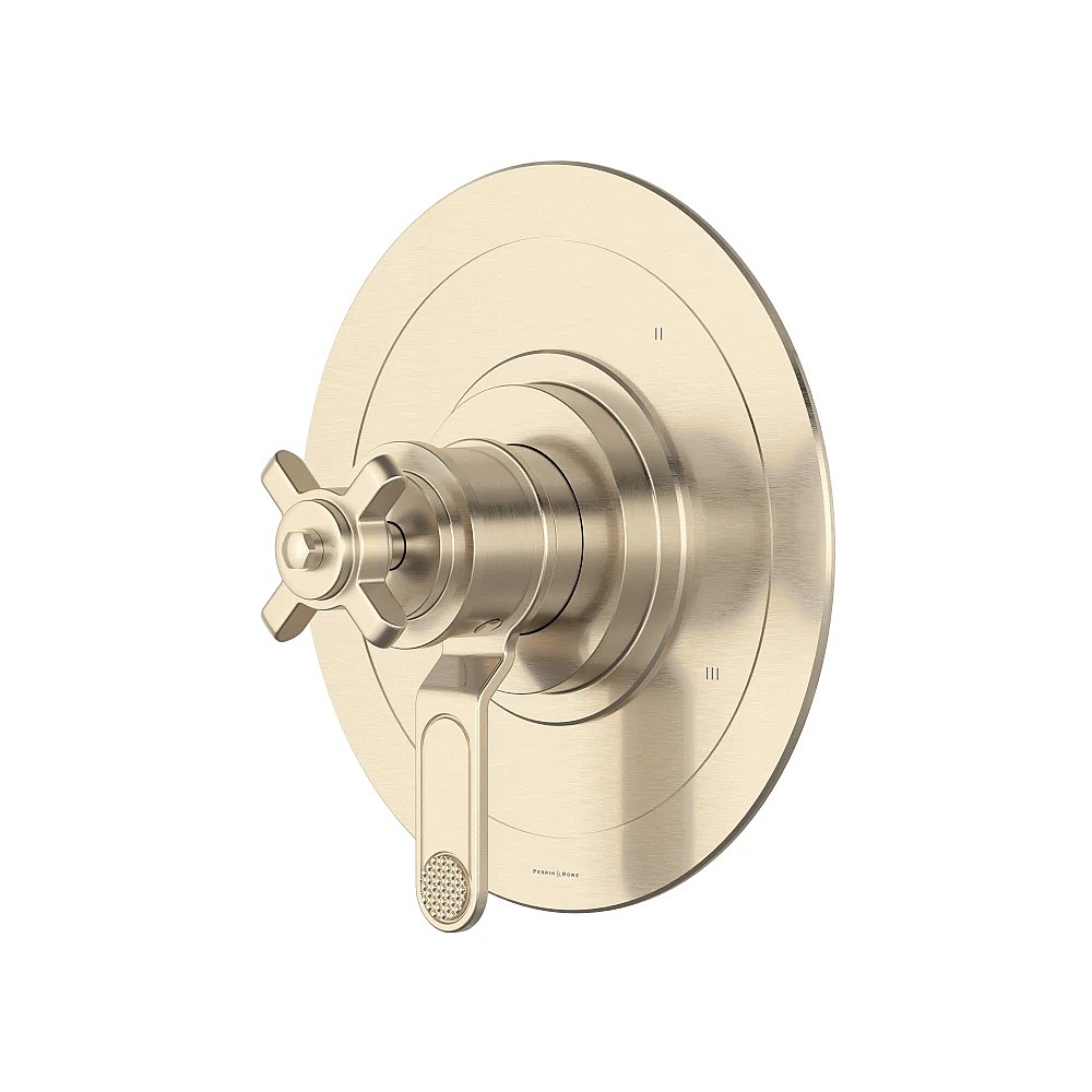 Perrin & Rowe U.TAR47W1XMSTN Armstrong™ 1/2" Therm & Pressure Balance Trim With 3 Functions - Satin Nickel