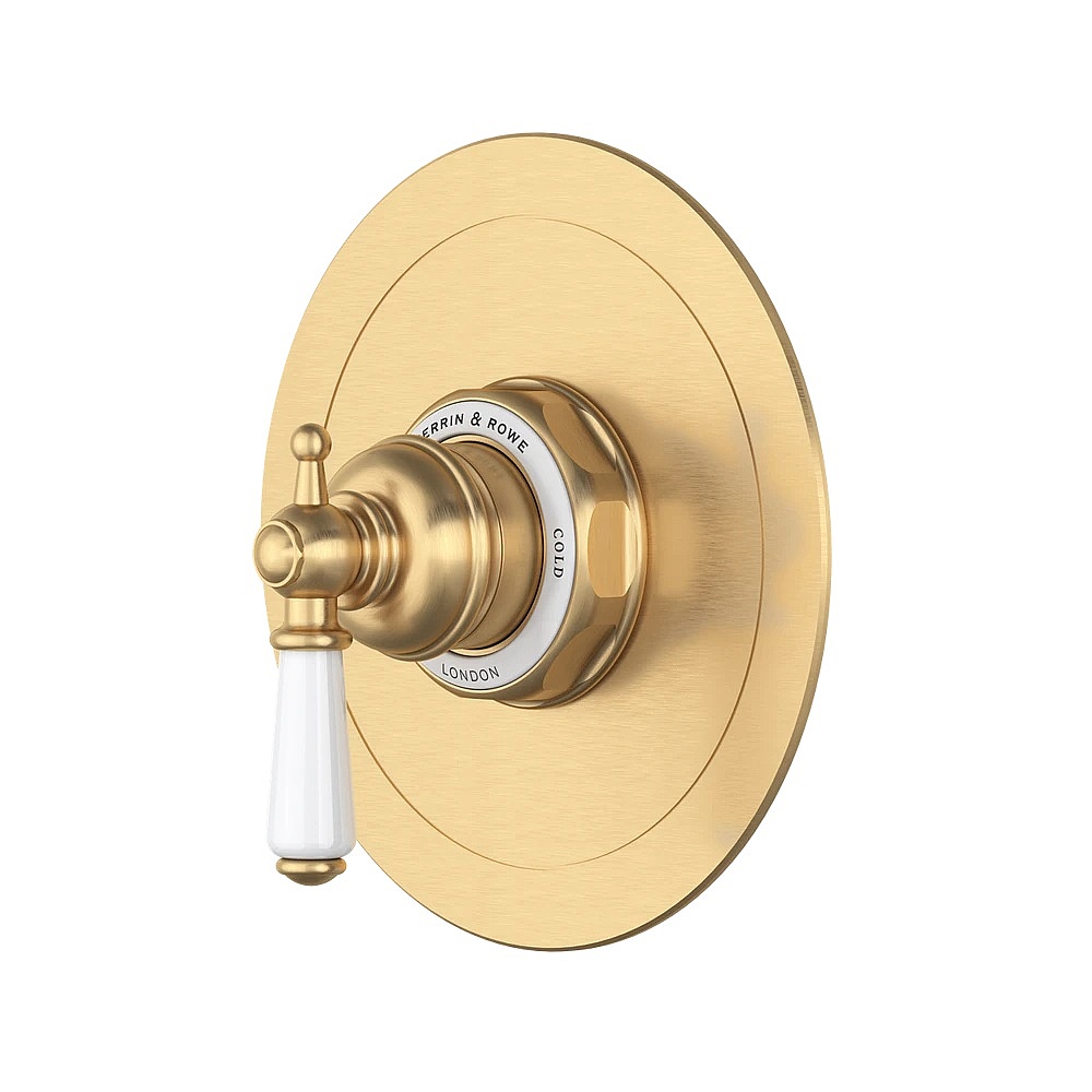 Perrin & Rowe U.TEW51W1L-SEG Edwardian™ 1/2" Pressure Balance Trim - Satin English Gold