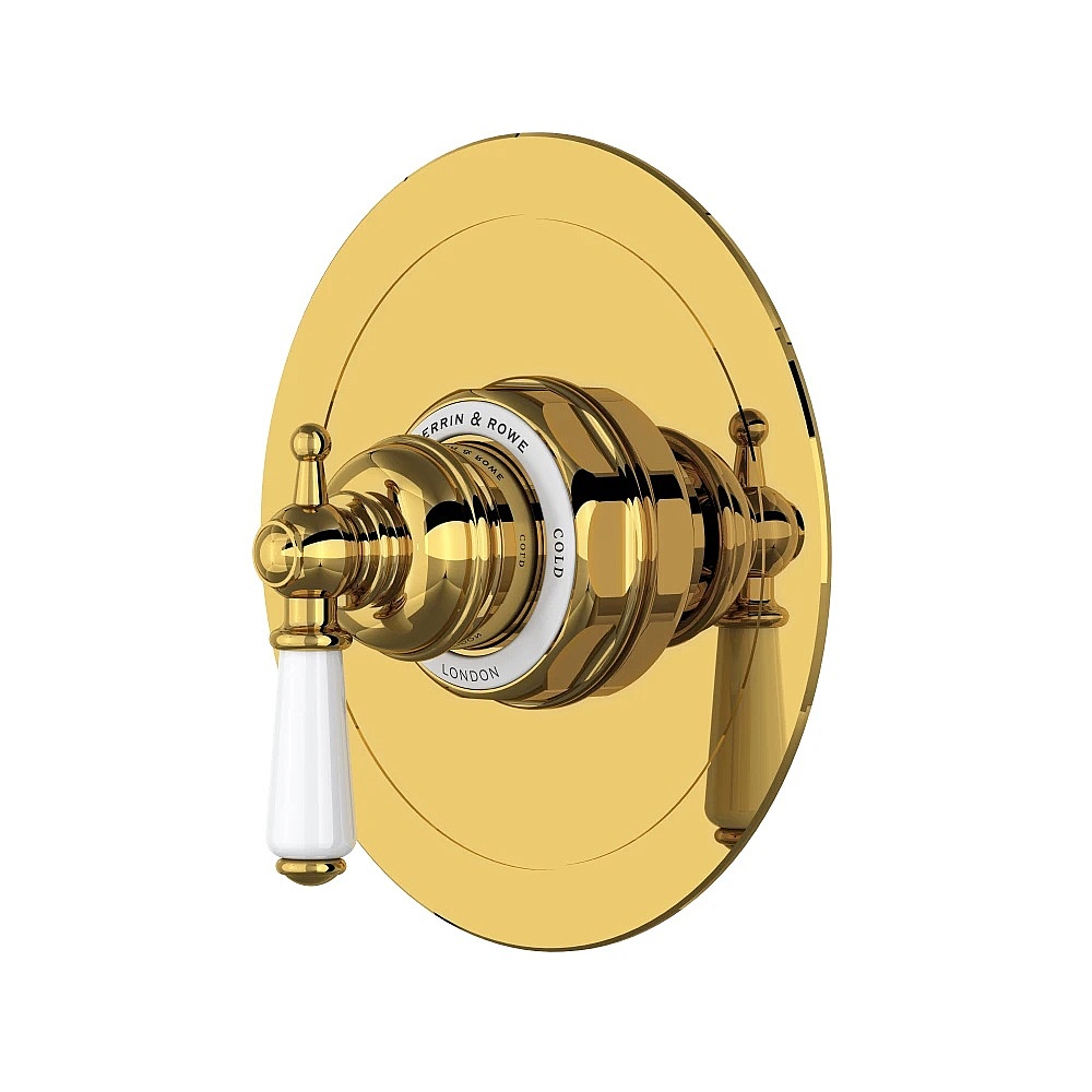 Perrin & Rowe U.TEW51W1L-ULB Edwardian™ 1/2" Pressure Balance Trim - Unlacquered Brass