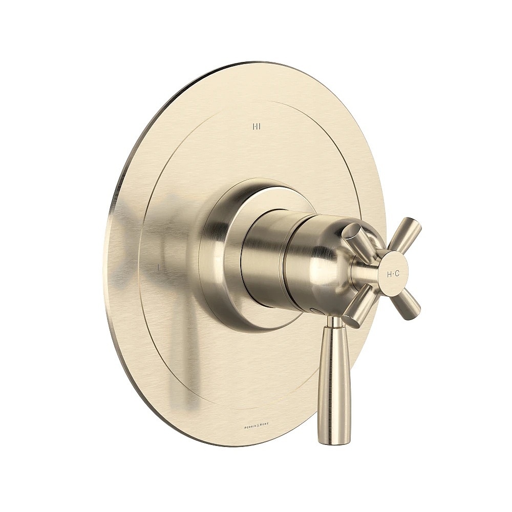 Perrin & Rowe U.THB23W1LS-STN Holborn™ 1/2" Therm & Pressure Balance Trim With 3 Functions - Satin Nickel