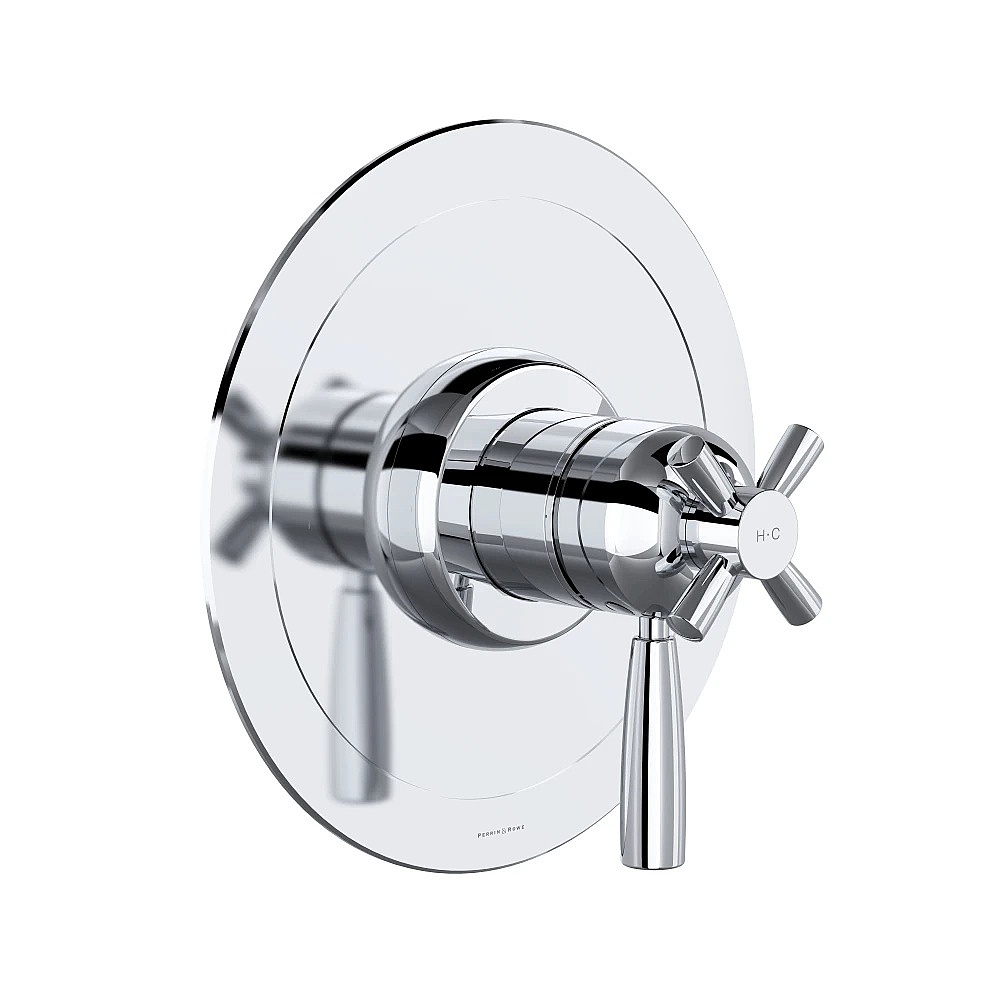 Perrin & Rowe U.THB44W1LS-APC Holborn™ 1/2" Therm & Pressure Balance Trim With 2 Functions - Polished Chrome