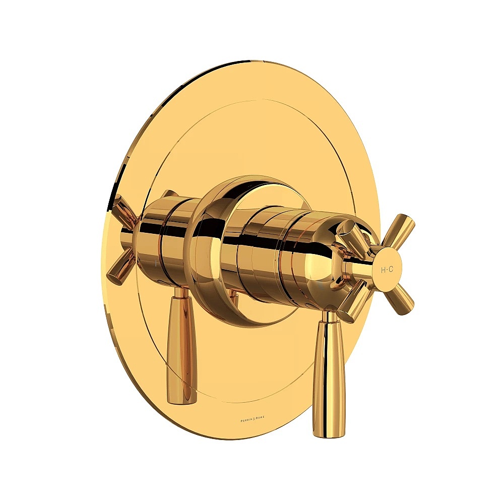 Perrin & Rowe U.THB44W1LS-EG Holborn™ 1/2" Therm & Pressure Balance Trim With 2 Functions - English Gold