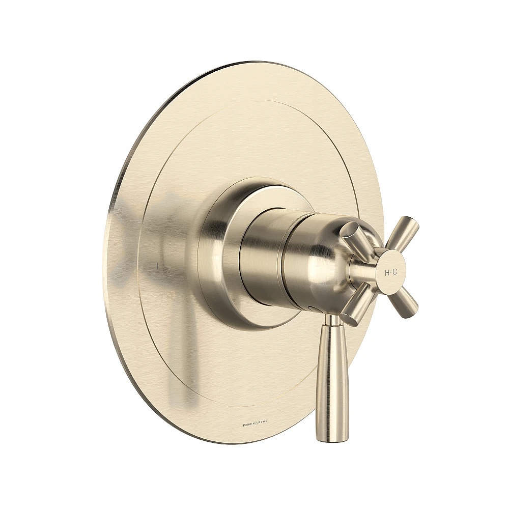 Perrin & Rowe U.THB44W1LS-STN Holborn™ 1/2" Therm & Pressure Balance Trim With 2 Functions - Satin Nickel