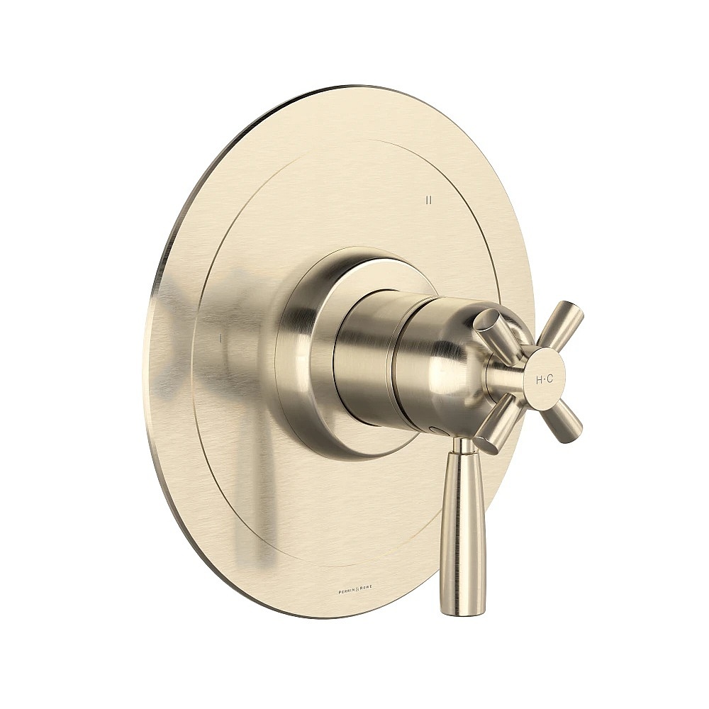 Perrin & Rowe U.THB45W1LS-STN Holborn™ 1/2" Therm & Pressure Balance Trim With 5 Functions - Satin Nickel