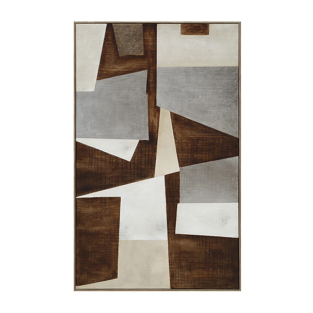 Renwil OL2269 Cannella 40" Wide Canvas Art with Wood Frame - Medium Walnut