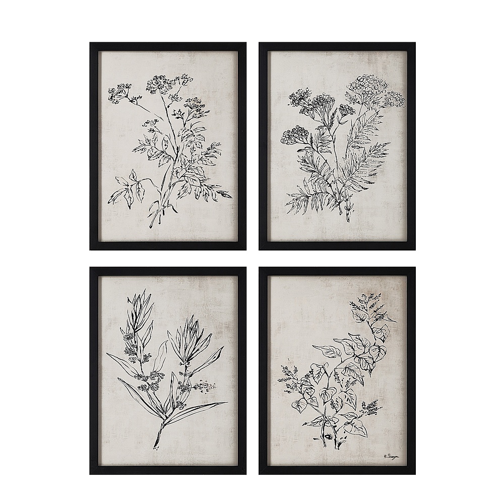 Renwil PA0041 Basset 18" Wide Wall Art with Wood Frame - Painted Black