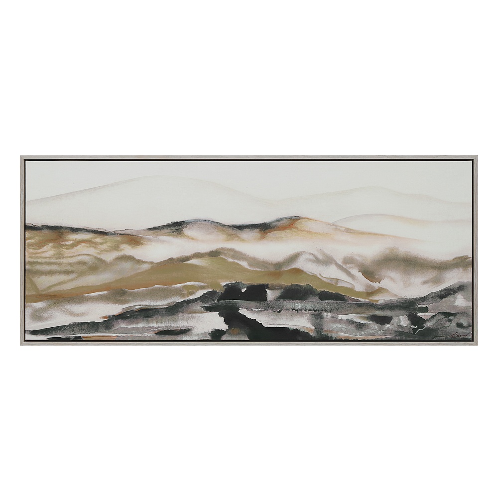 Renwil OL2261 Campsis 60" Wide Canvas Art with Wood Frame - Cream