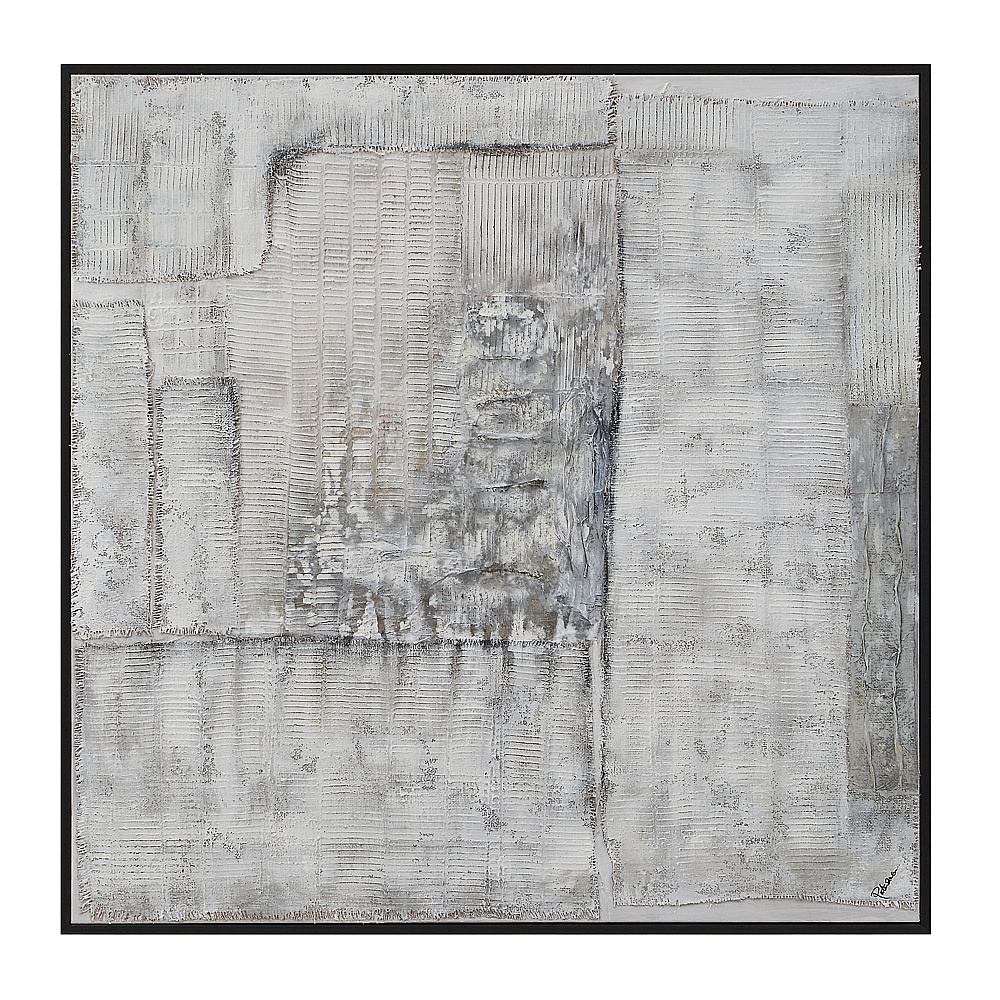 Renwil OL2256 Zariah 45" Wide Canvas Art with Wood Frame - Charcoal