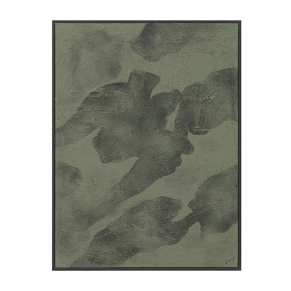 Renwil OL2252 Olivea 36" Wide Canvas Art with Wood Frame - Charcoal